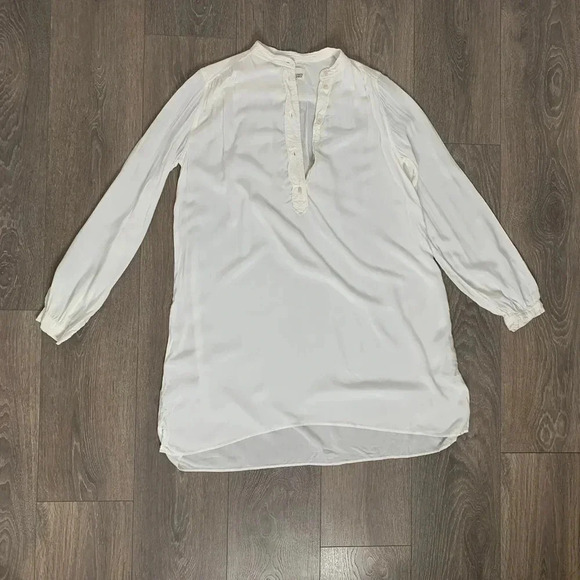 Aritzia Wilfred Free Button Shirt Dress Tunic Blouse Off White lightweight XXS - Picture 4 of 16